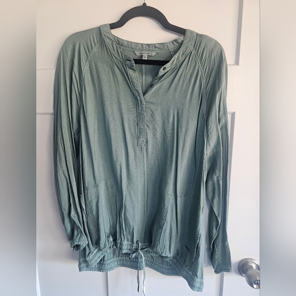 Calvin Klein Jeans with Pockets Drawstring waist Olive top size L - Picture 1 of 7